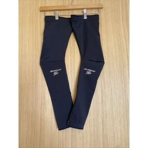 Sugoi Womens Small Cycling Leg Warmers Black Zippered Ankle Reflective Logo